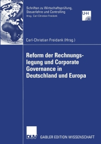 Cover image: Reform der Rechnungslegung und Corporate Governance in Deutschland und Europa 1st edition 9783824482047