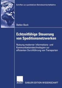 Imagen de portada: Echtzeitfähige Steuerung von Speditionsnetzwerken 9783824482146