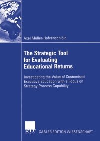 Imagen de portada: The Strategic Tool for Evaluating Educational Returns 9783824482207