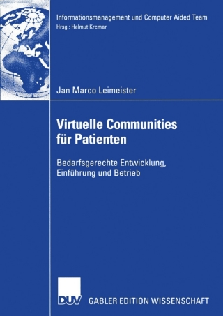 Cover image: Virtuelle Communities für Patienten 9783824482238