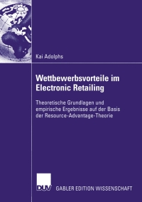 Cover image: Wettbewerbsvorteile im Electronic Retailing 9783824482290