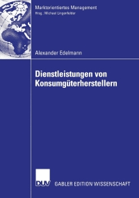 Cover image: Dienstleistungen von Konsumgüterherstellern 9783824482313