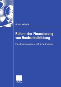 Omslagafbeelding: Reform der Finanzierung von Hochschulbildung 9783824483020