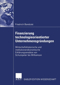 Cover image: Finanzierung technologieorientierter Unternehmensgründungen 9783824483518