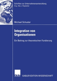 Cover image: Integration von Organisationen 9783824483556