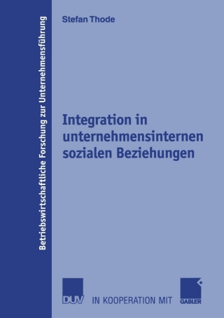 Cover image: Integration in unternehmensinternen sozialen Beziehungen 9783824490981