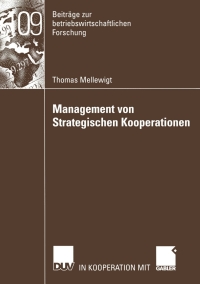 Imagen de portada: Management von Strategischen Kooperationen 9783824491230