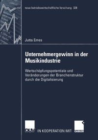 Omslagafbeelding: Unternehmergewinn in der Musikindustrie 9783824491391