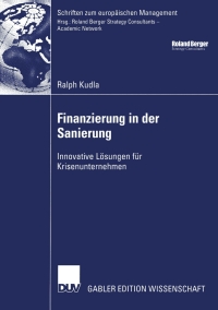 表紙画像: Finanzierung in der Sanierung 9783835000254