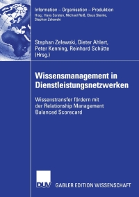 Cover image: Wissensmanagement in Dienstleistungsnetzwerken 1st edition 9783835000629