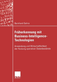 Cover image: Früherkennung mit Business-Intelligence-Technologien 9783835001145