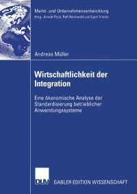 Immagine di copertina: Wirtschaftlichkeit der Integration 9783835001183