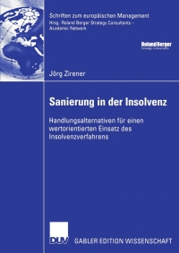 Omslagafbeelding: Sanierung in der Insolvenz 9783835001367