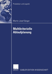 Cover image: Multikriterielle Ablaufplanung 9783835001718