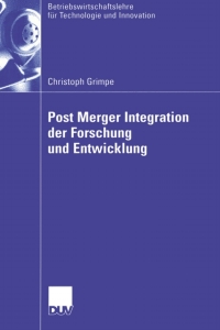 表紙画像: Post Merger Integration der Forschung und Entwicklung 9783835002029