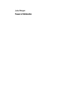 Cover image: Frauen in Fahrberufen 9783835060012