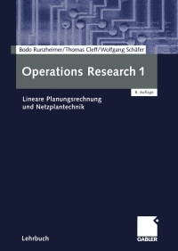 Omslagafbeelding: Operations Research 1 8th edition 9783409307185