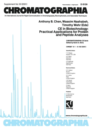 Cover image: CE in Biotechnology: Practical Applications for Protein and Peptide Analyses 1st edition 9783528031428