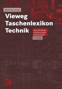 Cover image: Vieweg Taschenlexikon Technik 3rd edition 9783528249595