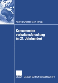 Cover image: Konsumentenverhaltensforschung im 21. Jahrhundert 1st edition 9783824481699
