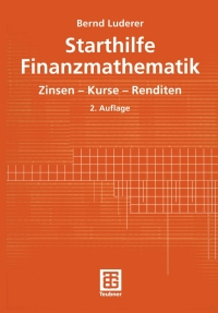 Imagen de portada: Starthilfe Finanzmathematik 2nd edition 9783519103462
