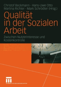 Cover image: Qualität in der Sozialen Arbeit 1st edition 9783810038692