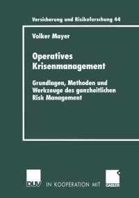 Cover image: Operatives Krisenmanagement 9783824490967