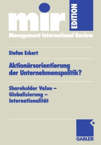 Cover image: Aktionärsorientierung der Unternehmenspolitik? 9783409125697