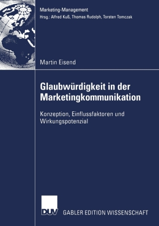 Cover image: Glaubwürdigkeit in der Marketingkommunikation 9783824479818