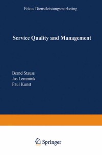 صورة الغلاف: Service Quality and Management 1st edition 9783824467808