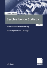 Cover image: Beschreibende Statistik 5th edition 9783409522151