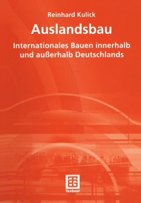Cover image: Auslandsbau 9783519004226