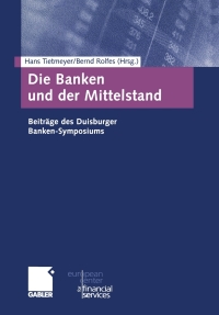Cover image: Die Banken und der Mittelstand 1st edition 9783409124928