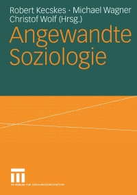 Imagen de portada: Angewandte Soziologie 1st edition 9783810041173