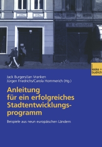 Imagen de portada: Anleitung für ein erfolgreiches Stadtentwicklungsprogramm 1st edition 9783810040275