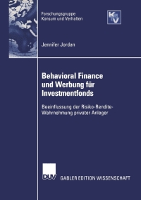 Imagen de portada: Behavioral Finance und Werbung für Investmentfonds 9783824480425