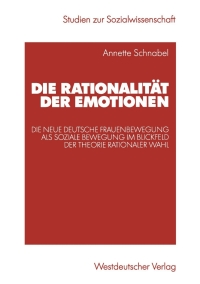 Cover image: Die Rationalität der Emotionen 9783531140803