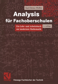 Cover image: Analysis für Fachoberschulen 6th edition 9783528540067