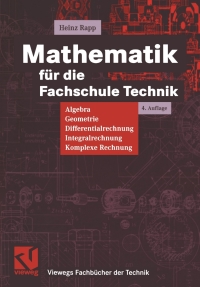 Imagen de portada: Mathematik für die Fachschule Technik 4th edition 9783528349608