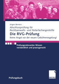 Cover image: Die RVG-Prüfung 9783409142854