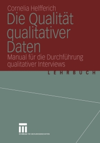 صورة الغلاف: Die Qualität qualitativer Daten 9783810037565