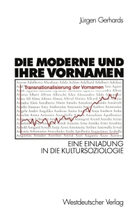 Imagen de portada: Die Moderne und ihre Vornamen 9783531138879