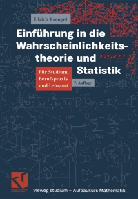 Cover image: Einführung in die Wahrscheinlichkeitstheorie und Statistik 7th edition 9783528672591