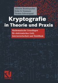 Cover image: Kryptografie in Theorie und Praxis 9783528031688