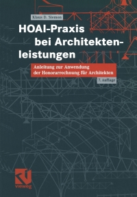 Imagen de portada: HOAI-Praxis bei Architektenleistungen 7th edition 9783528116682