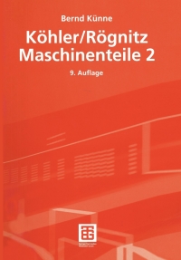 Cover image: Köhler/Rögnitz Maschinenteile 2 9th edition 9783519163428