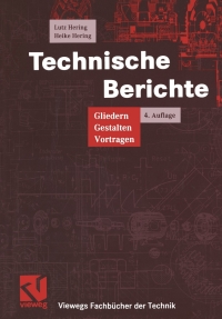 Imagen de portada: Technische Berichte 4th edition 9783528338282