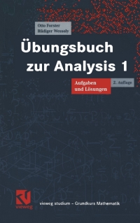 Cover image: Übungsbuch zur Analysis 1 2nd edition 9783528172619