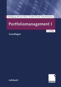 Cover image: Portfoliomanagement I 2nd edition 9783409215084