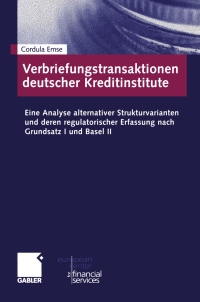 Imagen de portada: Verbriefungstransaktionen deutscher Kreditinstitute 9783409143134